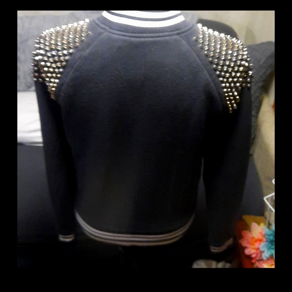**RARE** Vintage VS PINK Studded Bomber Jacket - Picture 4 of 6